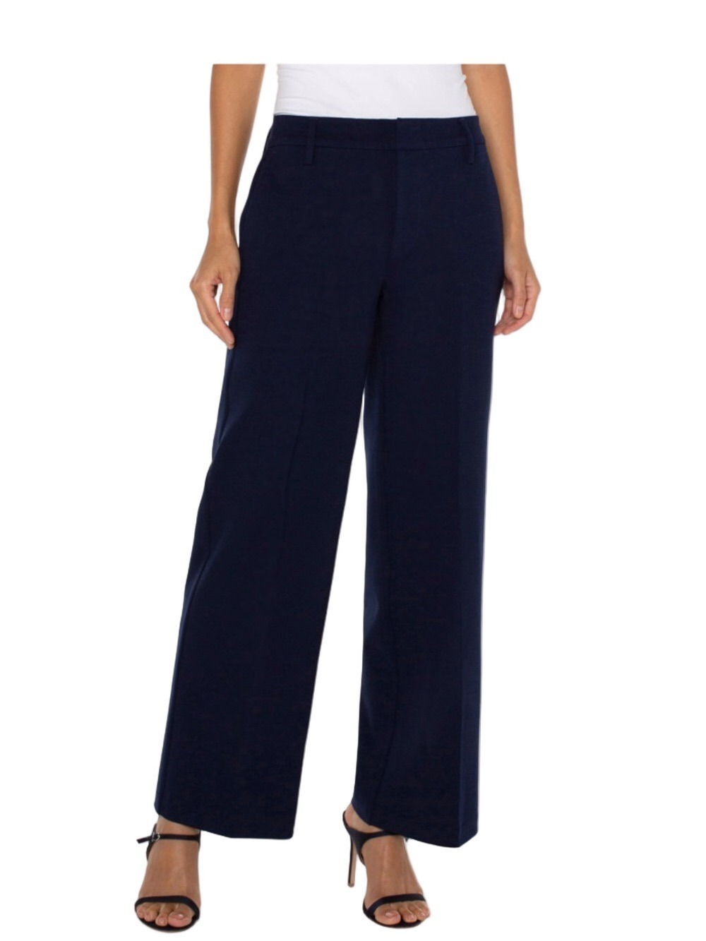 Liverpool Kelsey Wide Leg Trousers Women’s Size 2/26 Cadet Blue NWT - Picture 3 of 16